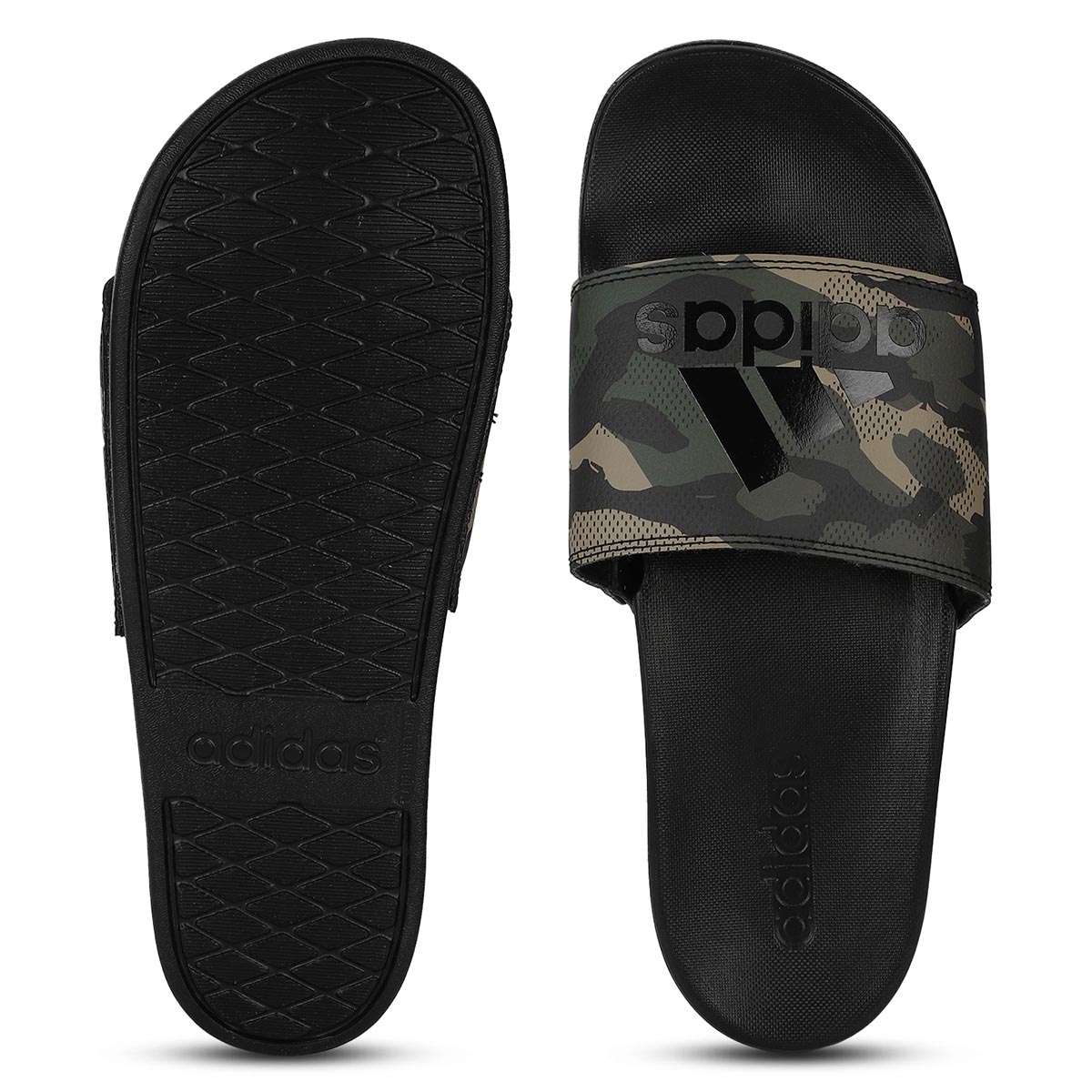 adidas ADILETTE COMFORT Black Swimming Slider UK 6