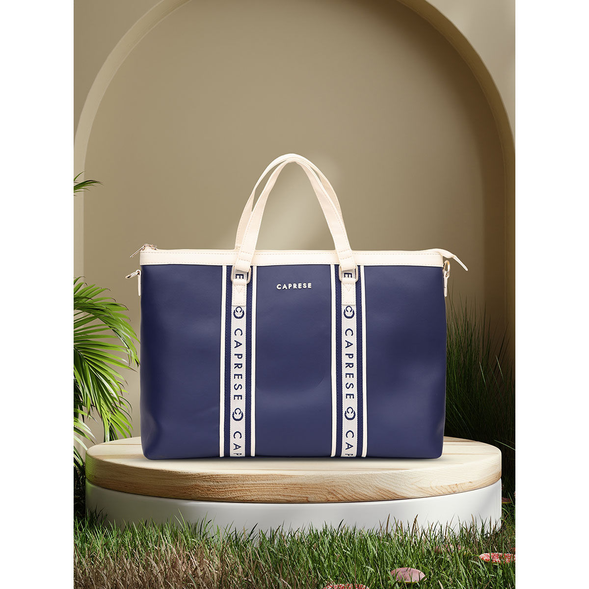 Buy Caprese Trinity Office Tote Bag Navy Blue L Online