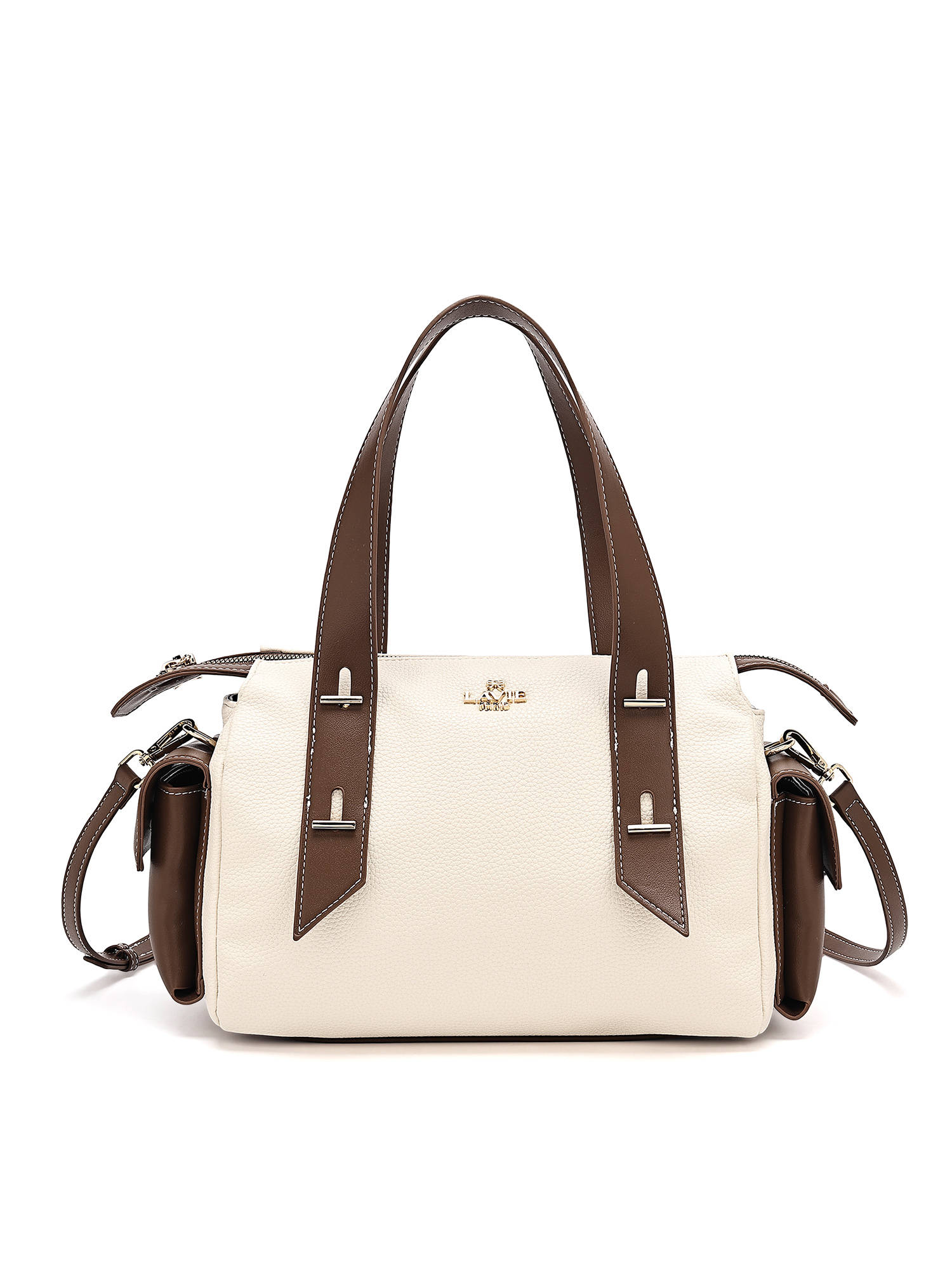 Lavie Paris Soft Lg Vegan Leather Solid Off White Handbag (M)