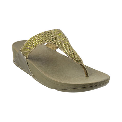 Fitflop Olive Green Synthetic Women Sandals (UK 3)