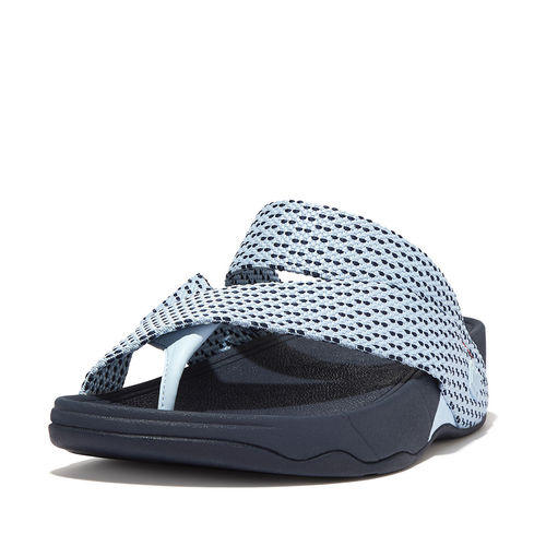 Fitflop Blue White Synthetic Mens Sandals