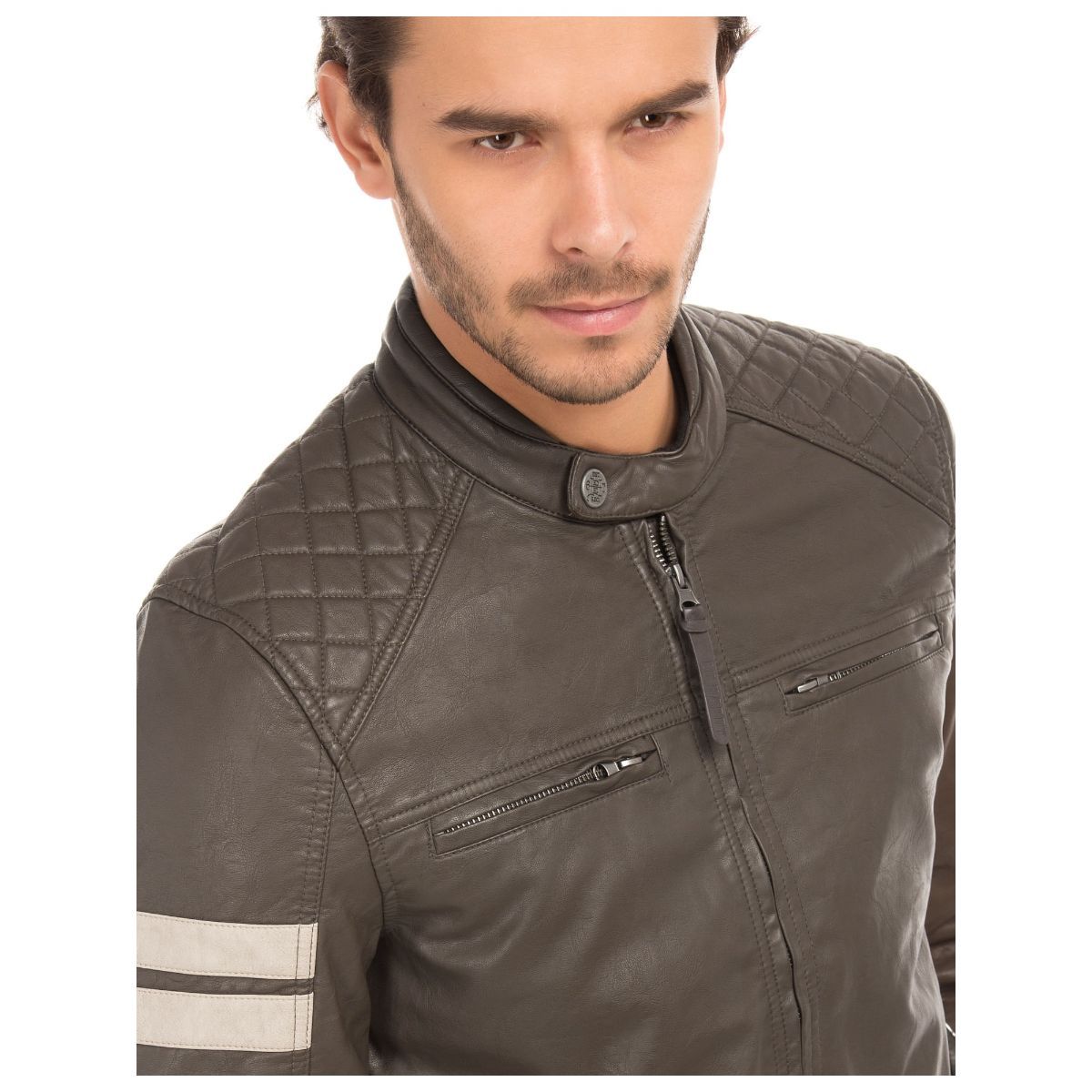 Ed hardy hotsell panelled biker jacket