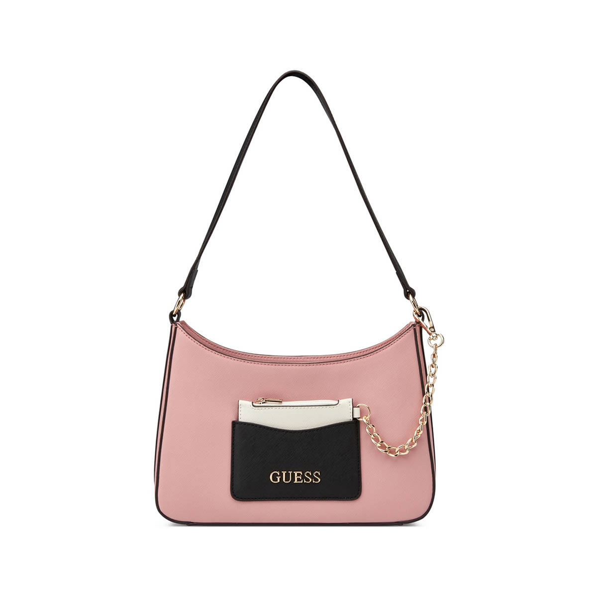 Guess Pink Pvc Solid Handbag