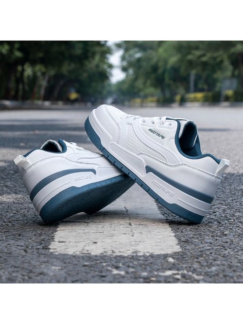 Red Tape White Sneakers With Blue And Red Stripes RED TAPE Casual