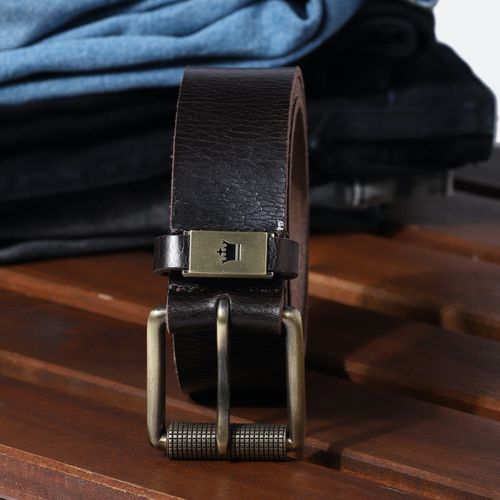 Louis Philippe Men Casual Black Genuine Leather Belt