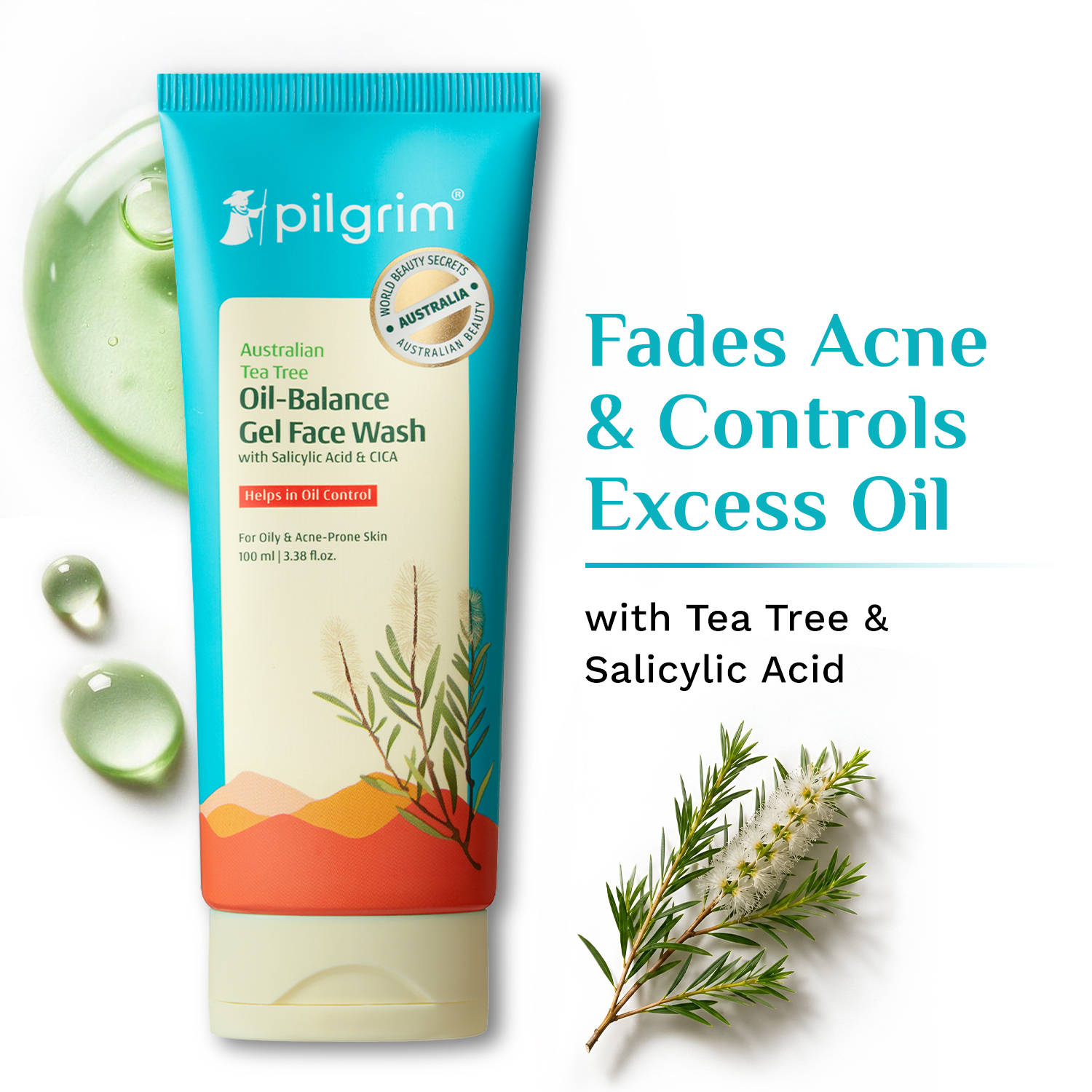 Pilgrim Tea Tree Oil-Balance Gel. Face Wash