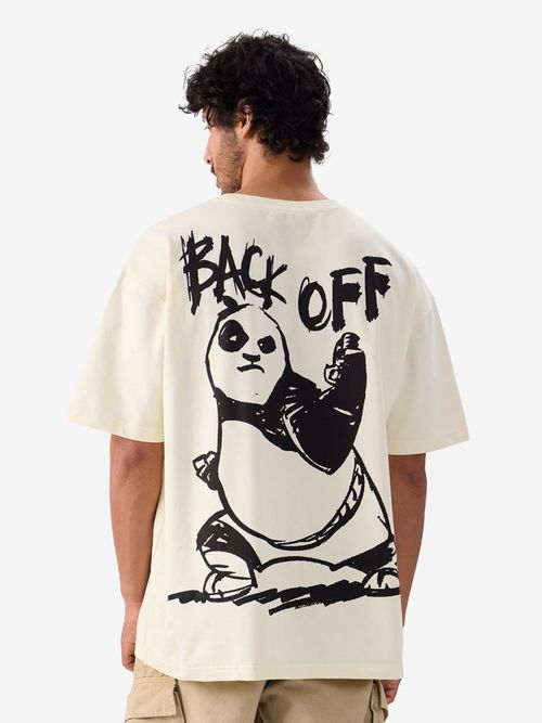 The Souled Store Official Kung Fu Panda Back Off Oversized T-Shirt