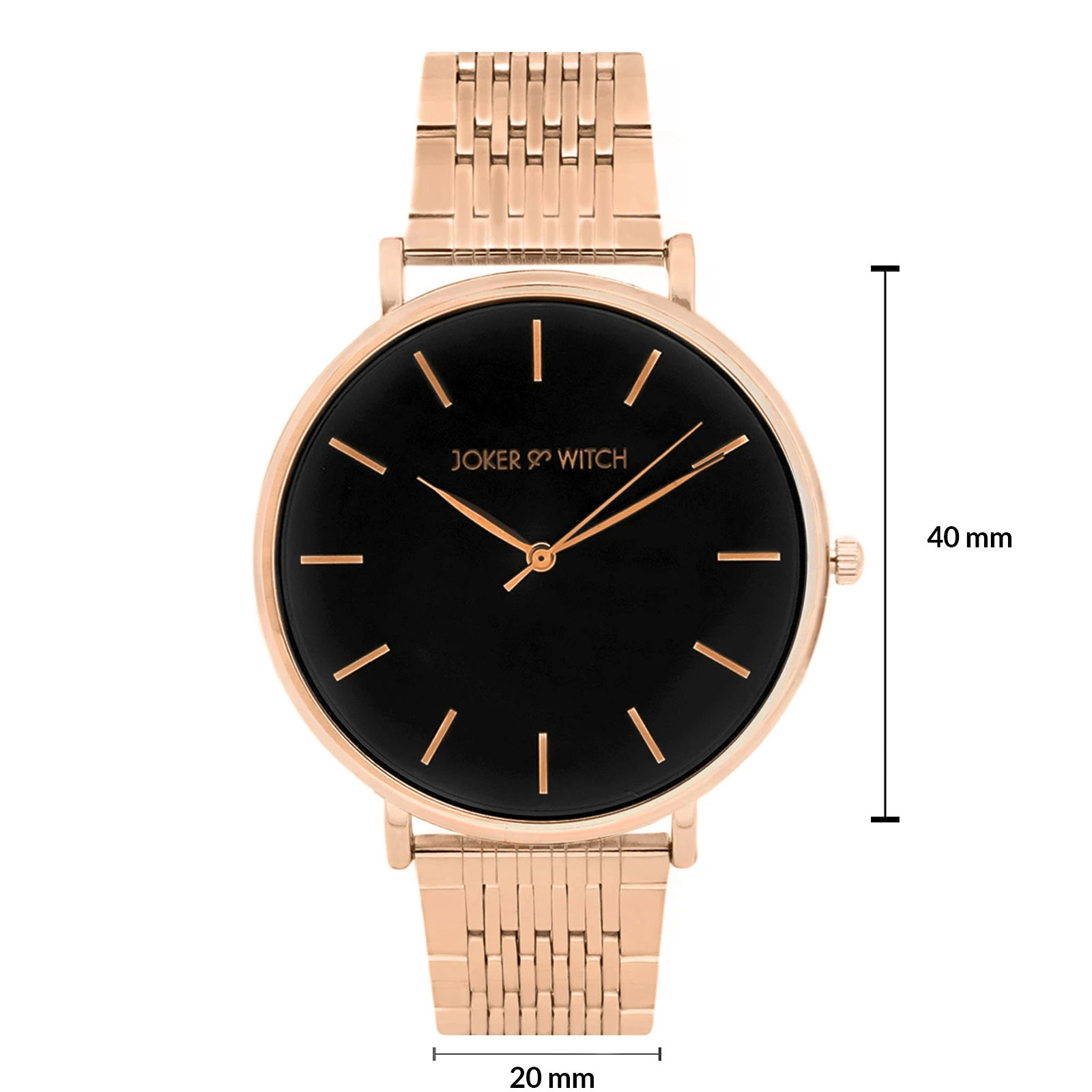 Rose gold sale watch black dial