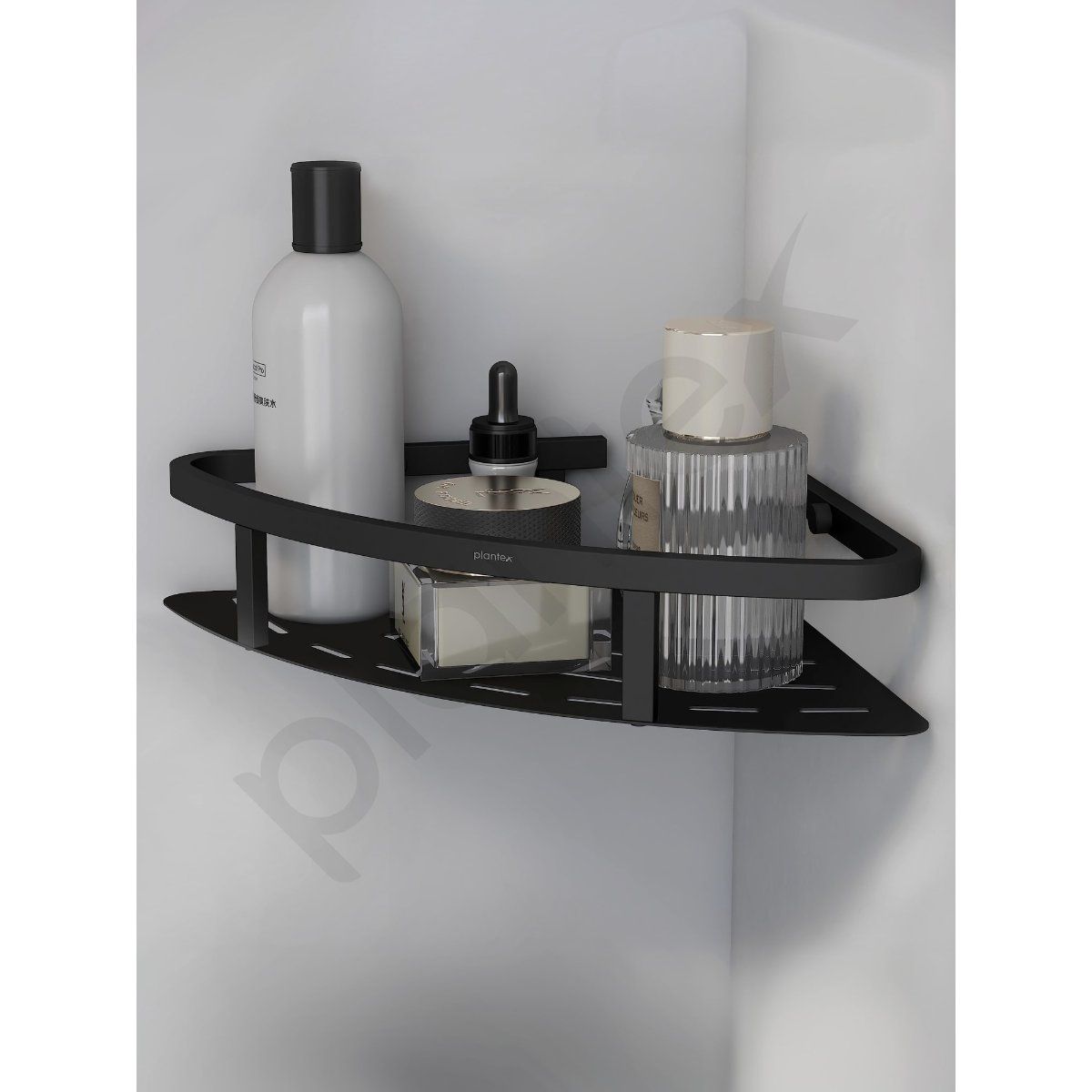 Buy Plantex SS 304 Corner Bathroom Shelf (Black) Online
