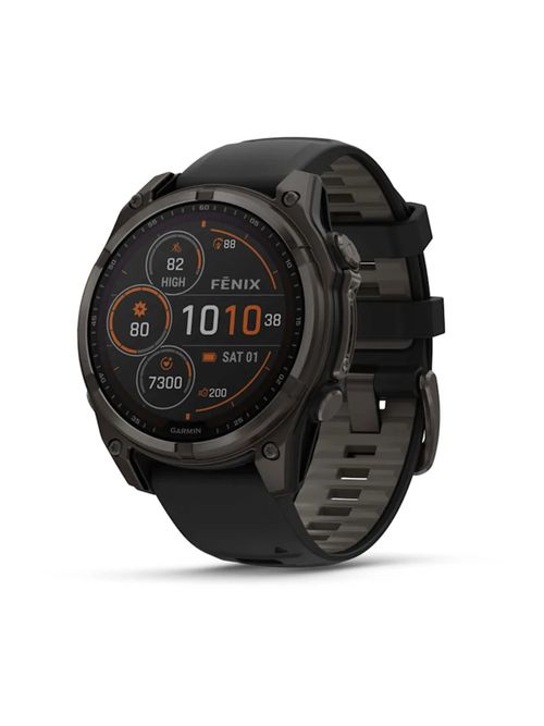 Garmin Fenix 8-47 Mm Solar Sapphire Carbon Grey Dlc Smart Watch with  Charging Cable