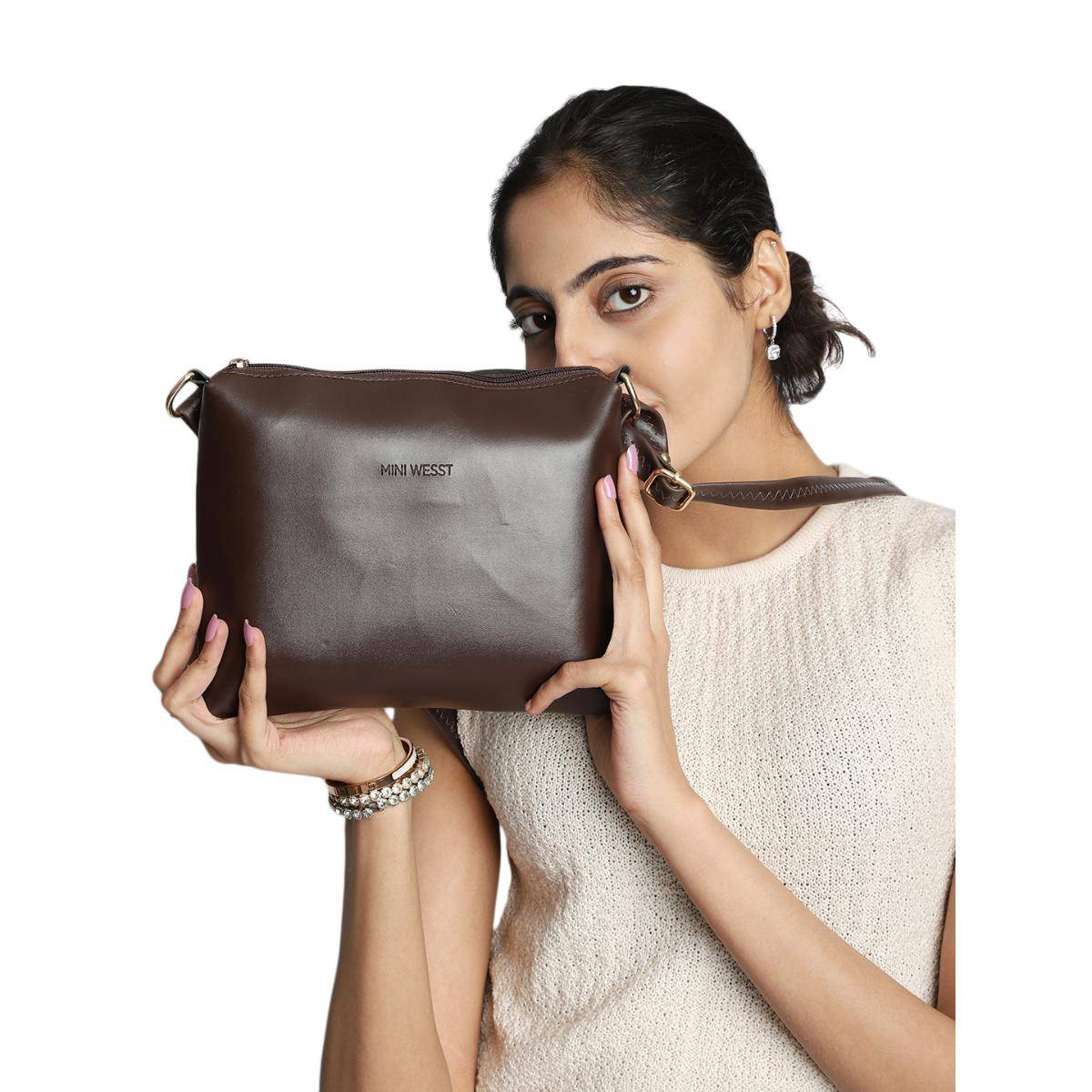 MINI WESST Brown Sling Bag