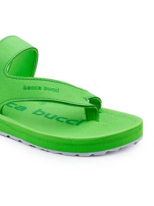 Bacca Bucci Beach-Club Cloud Flipflops with Non-Slip Rubber Outsole-Green