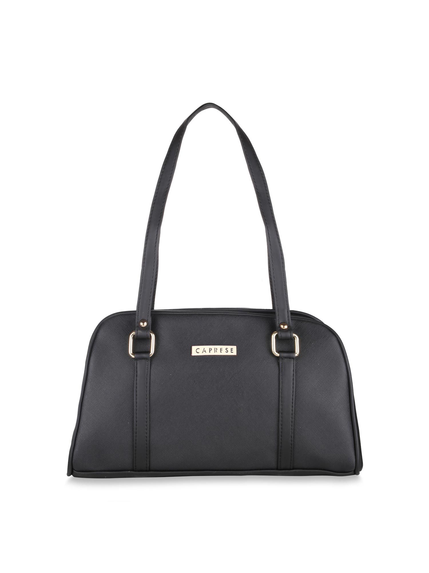 Buy Caprese Medium Black Casual Satchel Handbag Online