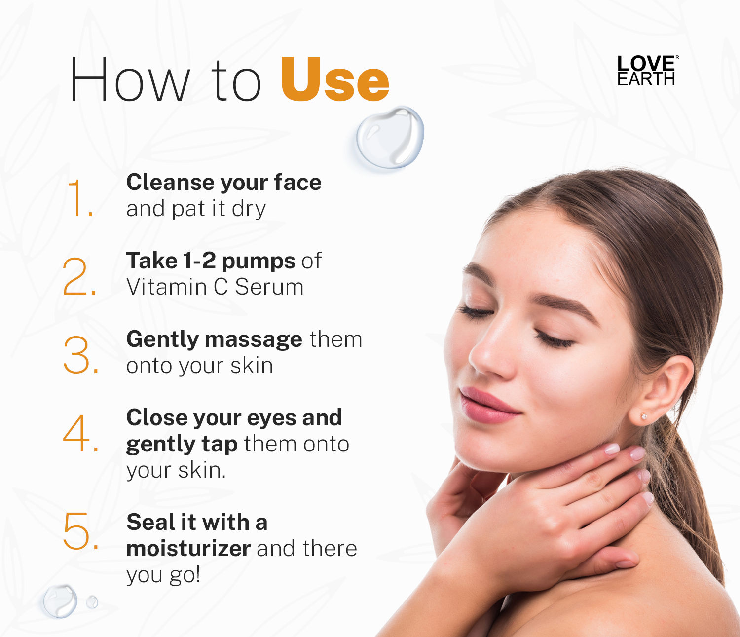 Love Earth Vitamin C Serum for Skin Hydration with Pure Vitamin C