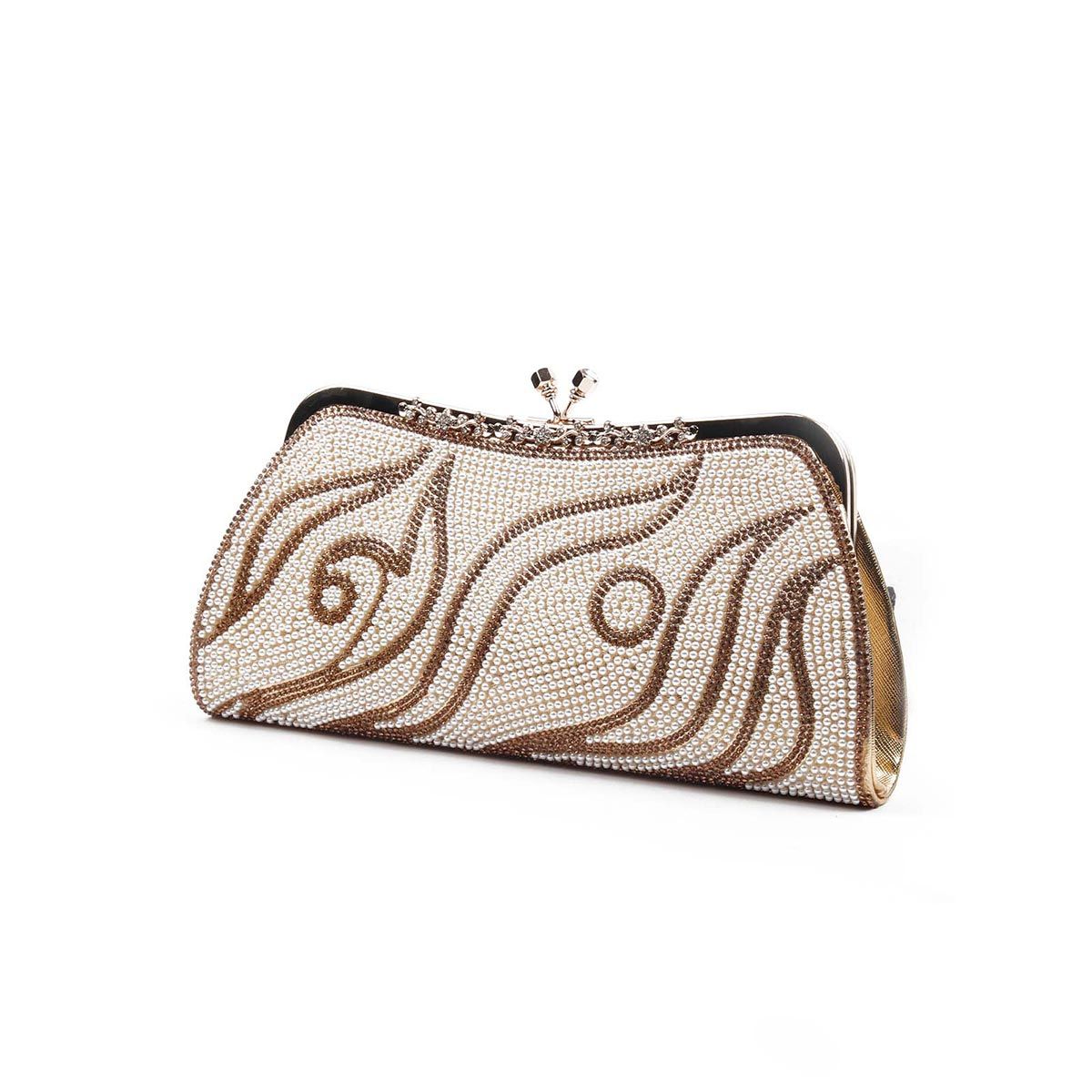 Odette Statement Gold Colored Clutch Bag: Buy Odette Statement Gold ...
