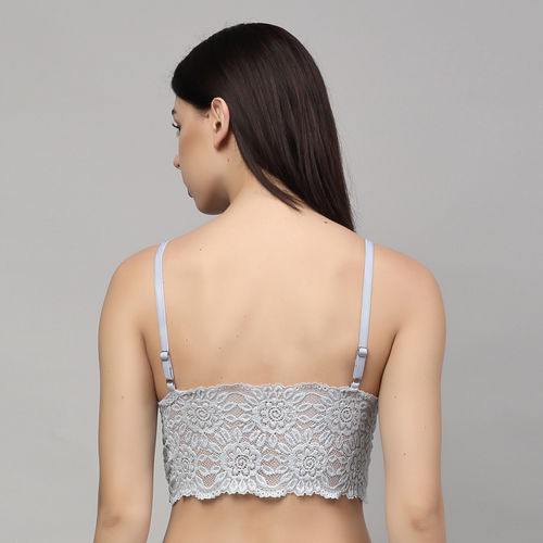 Buy PrettyCat Very Hot Lace Bralette - Grey online