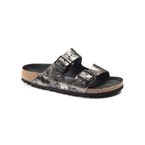 Birkenstock Arizona Suede Leather Black Narrow Width Womens Sandals (EURO  38) (EURO 38)
