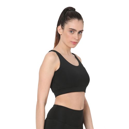 Buy Silvertraq Champion Ruffled Sports Bra - Black Online