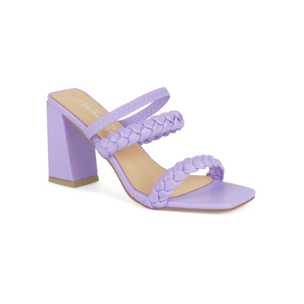 Purple sandals online heels