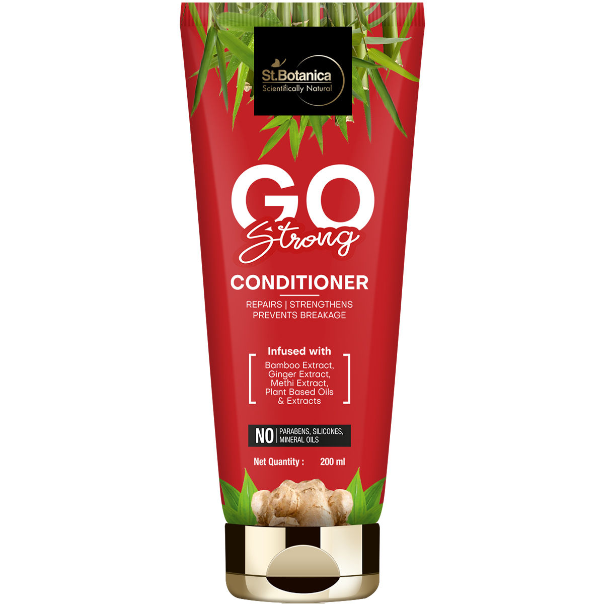 StBotanica GO Strong Hair Conditioner - With Bamboo Extract, Ginger Extract, No Silicone