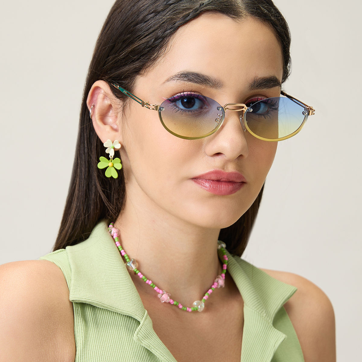 Floral Print Ladies Sunglasses for Women Model 1141003C4 – Glasses India  Online