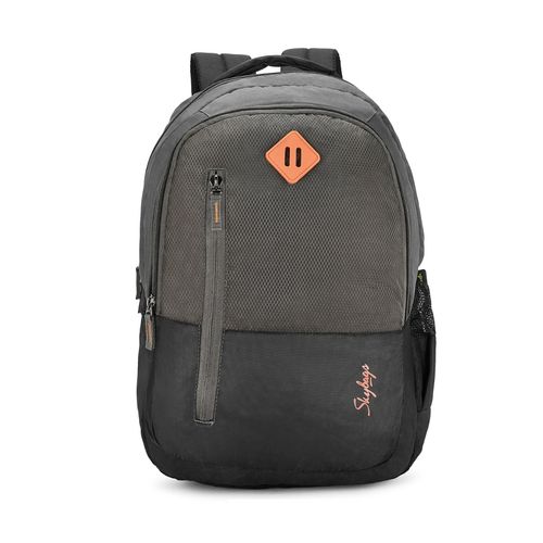 SKYBAGS Grey Logo Print College Backpack – 30L Laptop Bag With Rain Cover, Fits 15.6"
