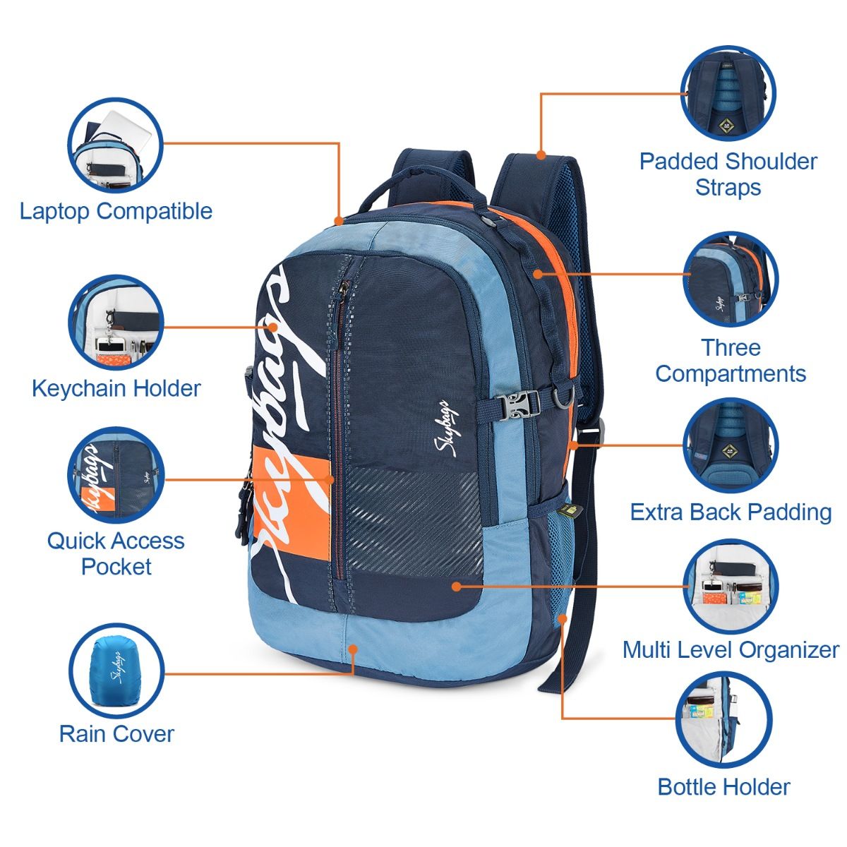 Buy Skybags Strider Nxt 02 Laptop Backpack (H) Ibl Online