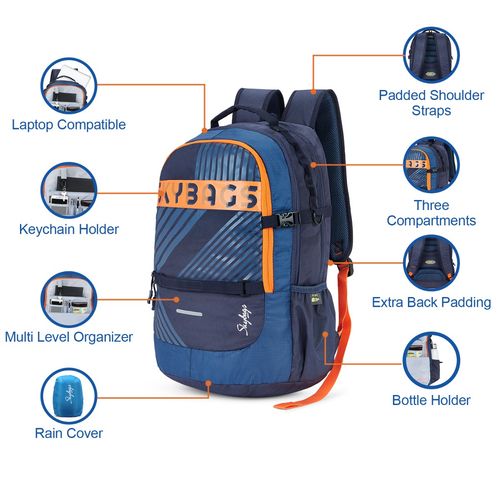 Buy Skybags Strider Nxt 03 Laptop Backpack (H) Blue Online