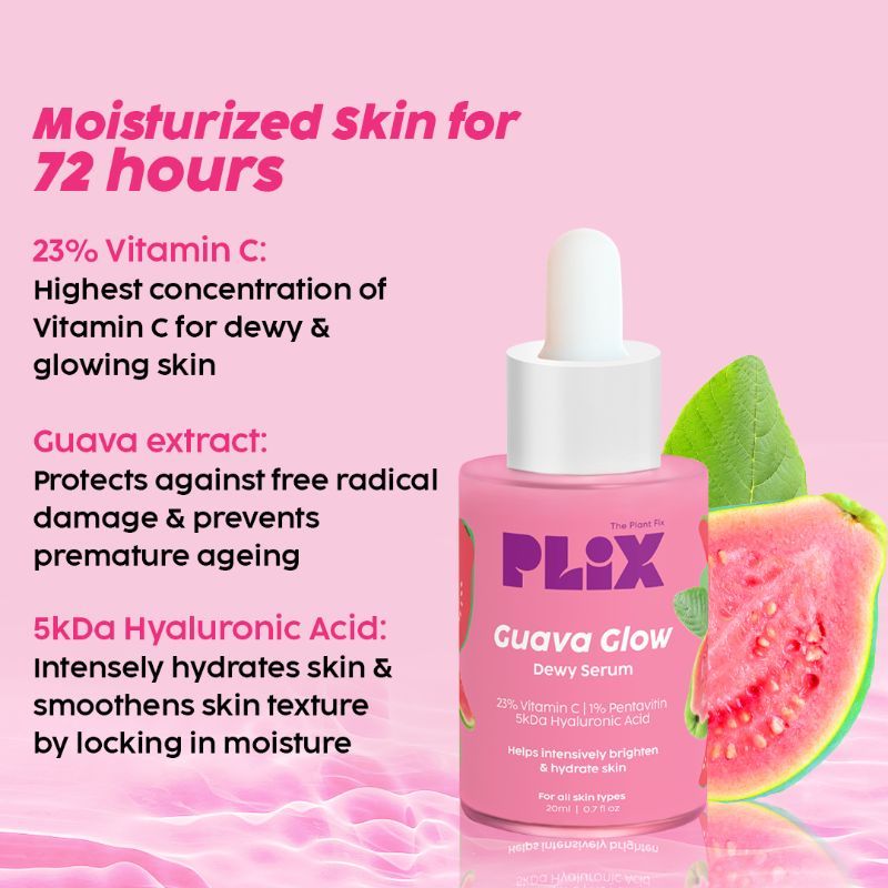 Plix 23 Vitamin C Guava Face Serum With Hyaluronic Acid & Pentavitin