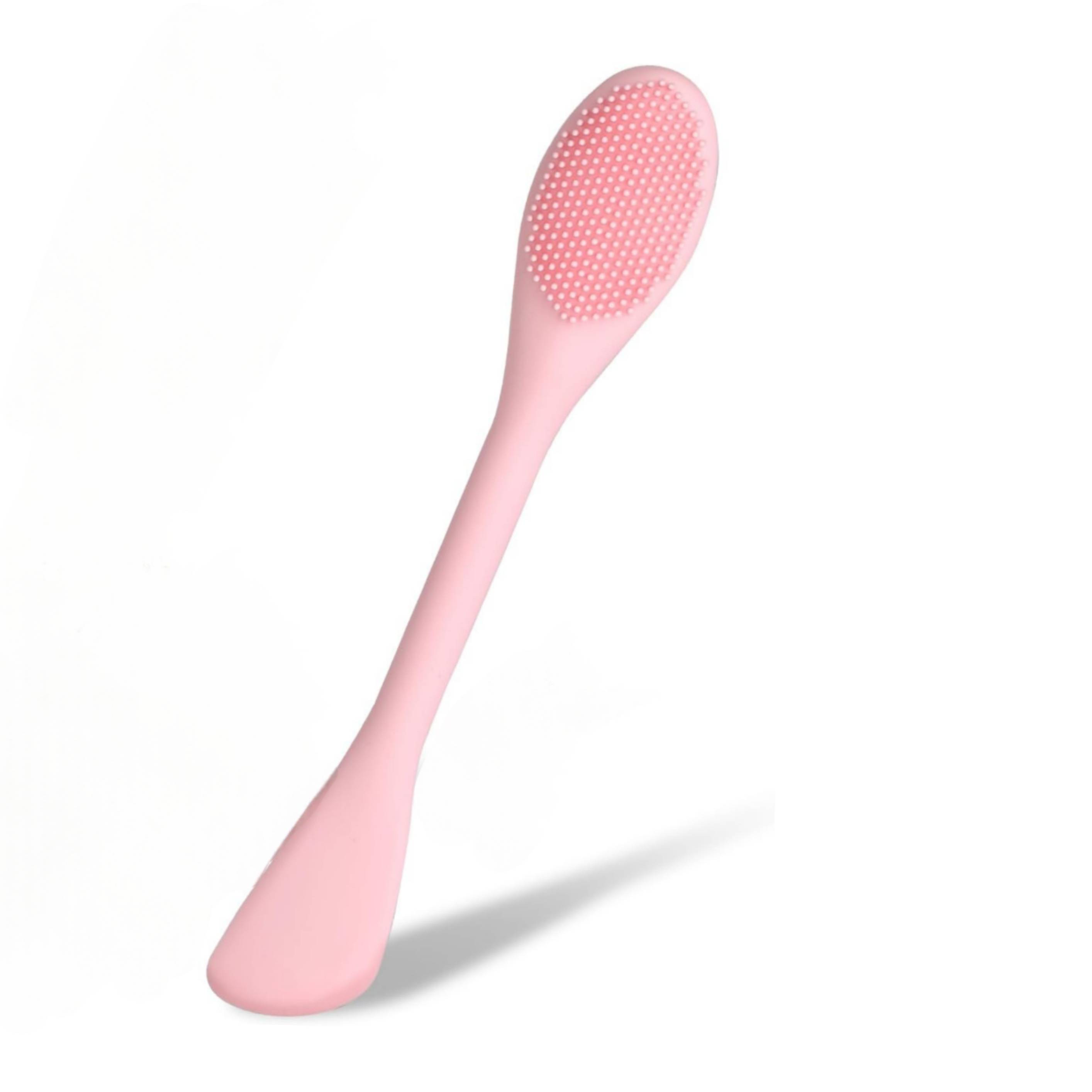 MEPOINT Dual-Sided Silicone Face Mask Applicator & Lip Scrubber Multi Colour Brush