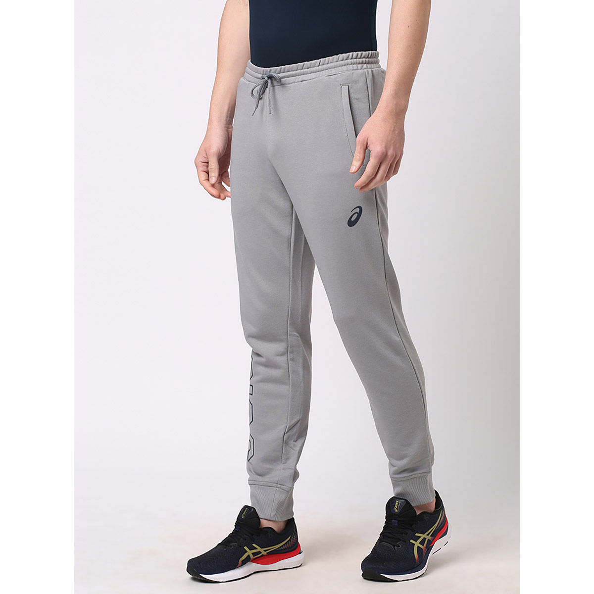 Buy ASICS Big Printed Sweat Grey Mens Joggers Online