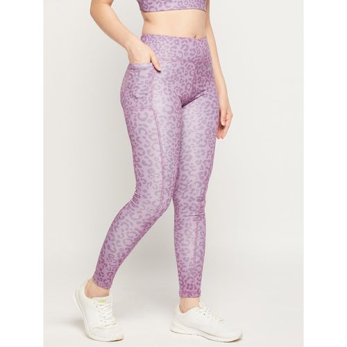 Buy High-Rise Ankle-Length Animal Print Active Tights in Lilac with Side  Pockets Online India, Best Prices, COD - Clovia - AB0101A15