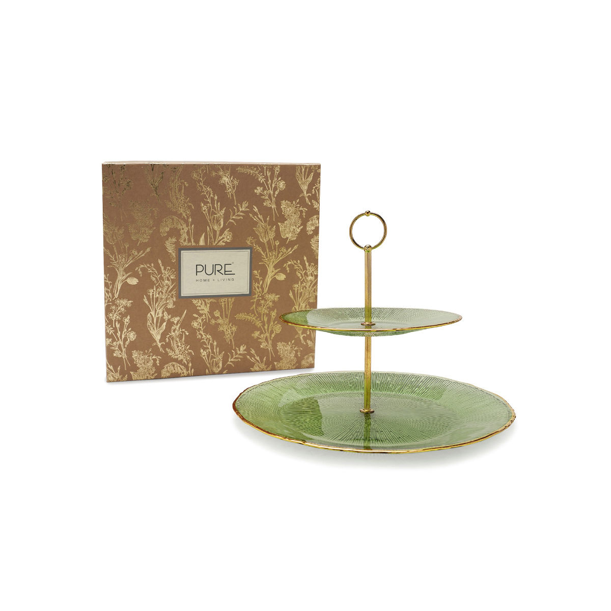 Buy Pure Home + Living Green Radial Glass Cookie Stand Online