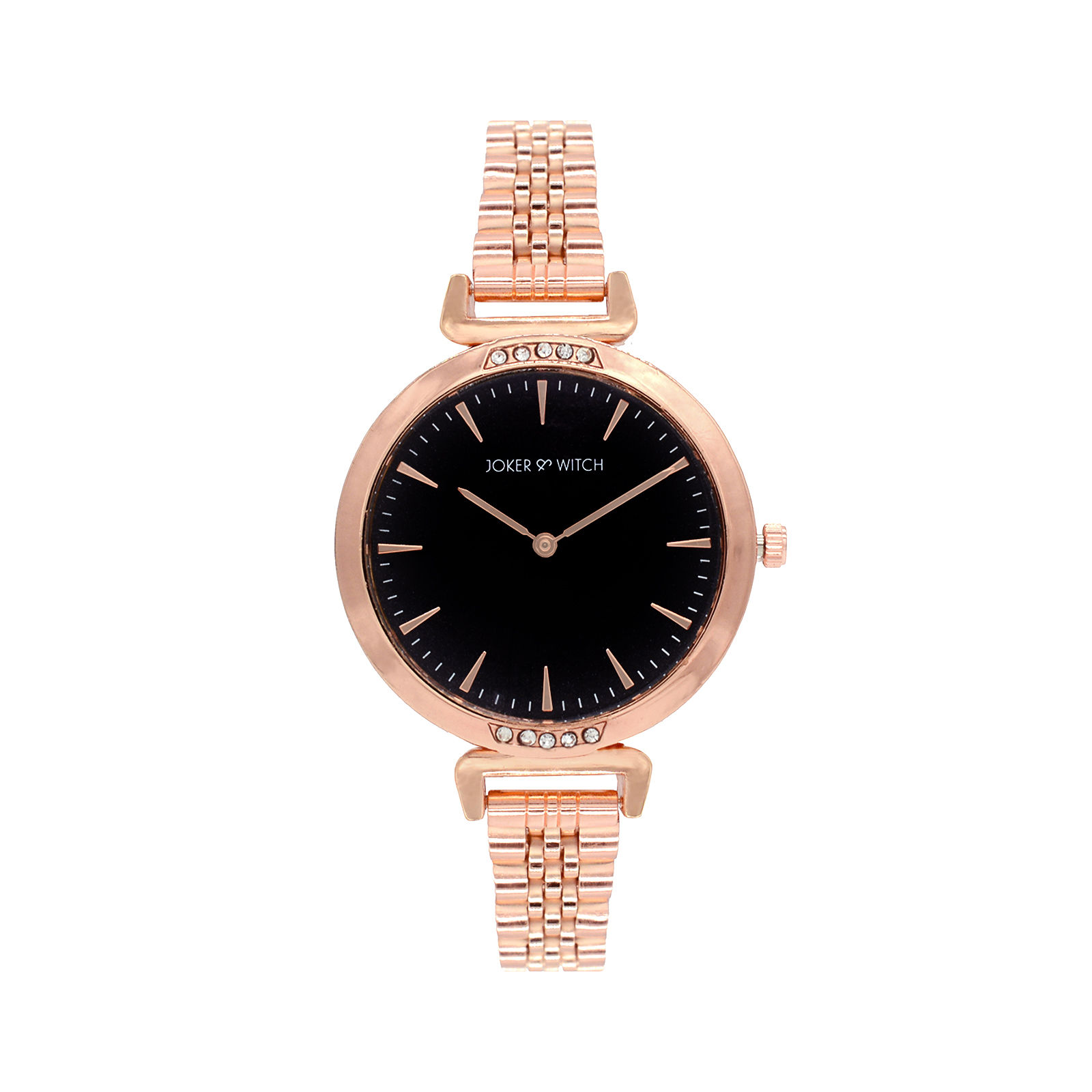 Joker & Witch Petite Black Dial Classic Rosegold Watch: Buy Joker ...