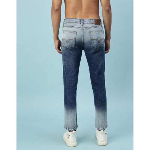 Buy Blue Slim-Fit Ankle Length Mens Jeans Online