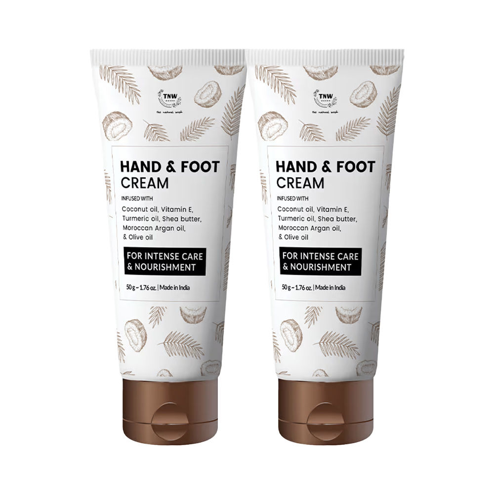 TNW The Natural Wash Coconut Hand & Foot Cream For Super Soft and Moisturized Skin - Pack of 2