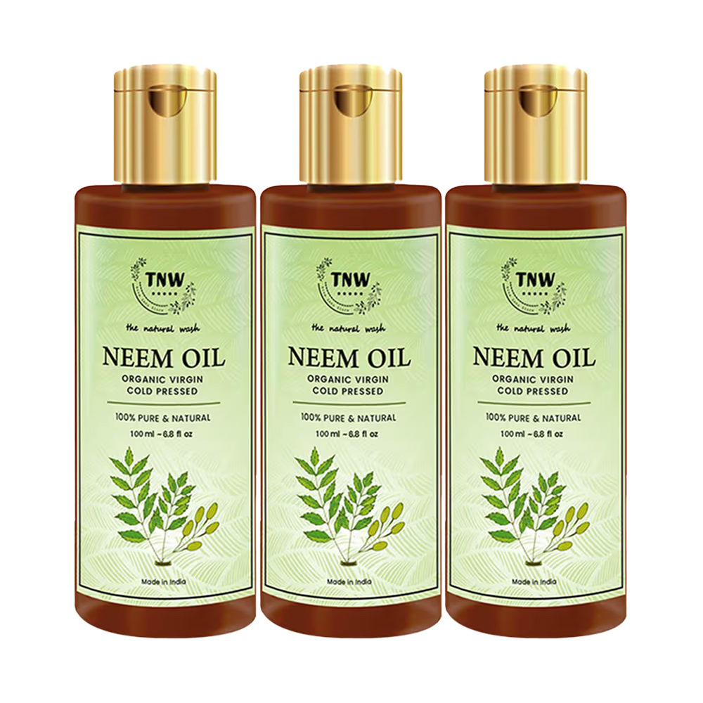 TNW The Natural Wash Multipurpose Pure Neem Oil for Hair & Skin - Controls Acne & Dandruff-Pack of 3