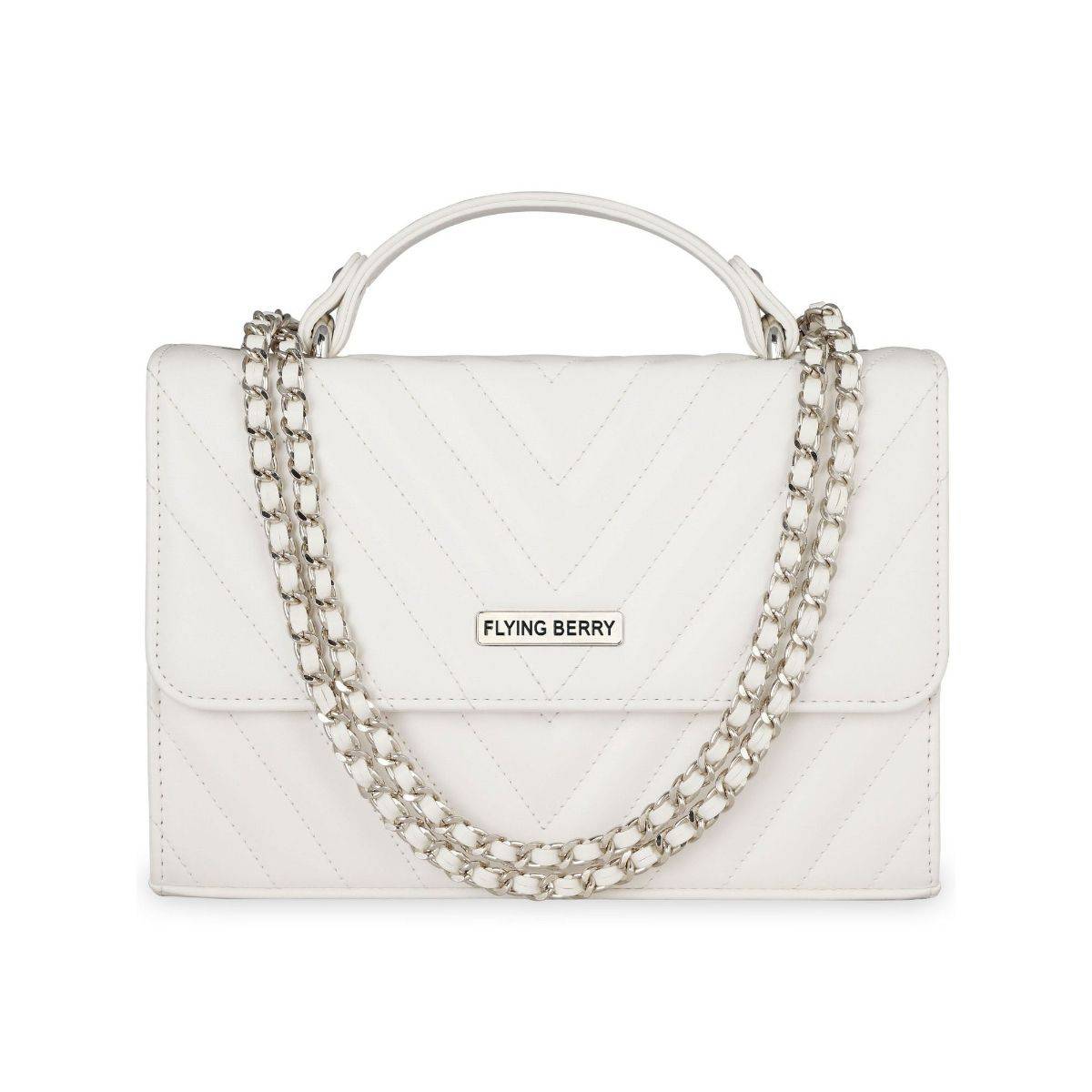 FLYING BERRY Womens White Sling Bag