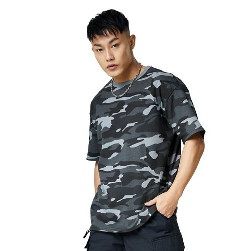 The Souled Store Solids Grey Camo Oversized T-shirts For Men: Buy The  Souled Store Solids Grey Camo Oversized T-shirts For Men Online at Best  Price in India