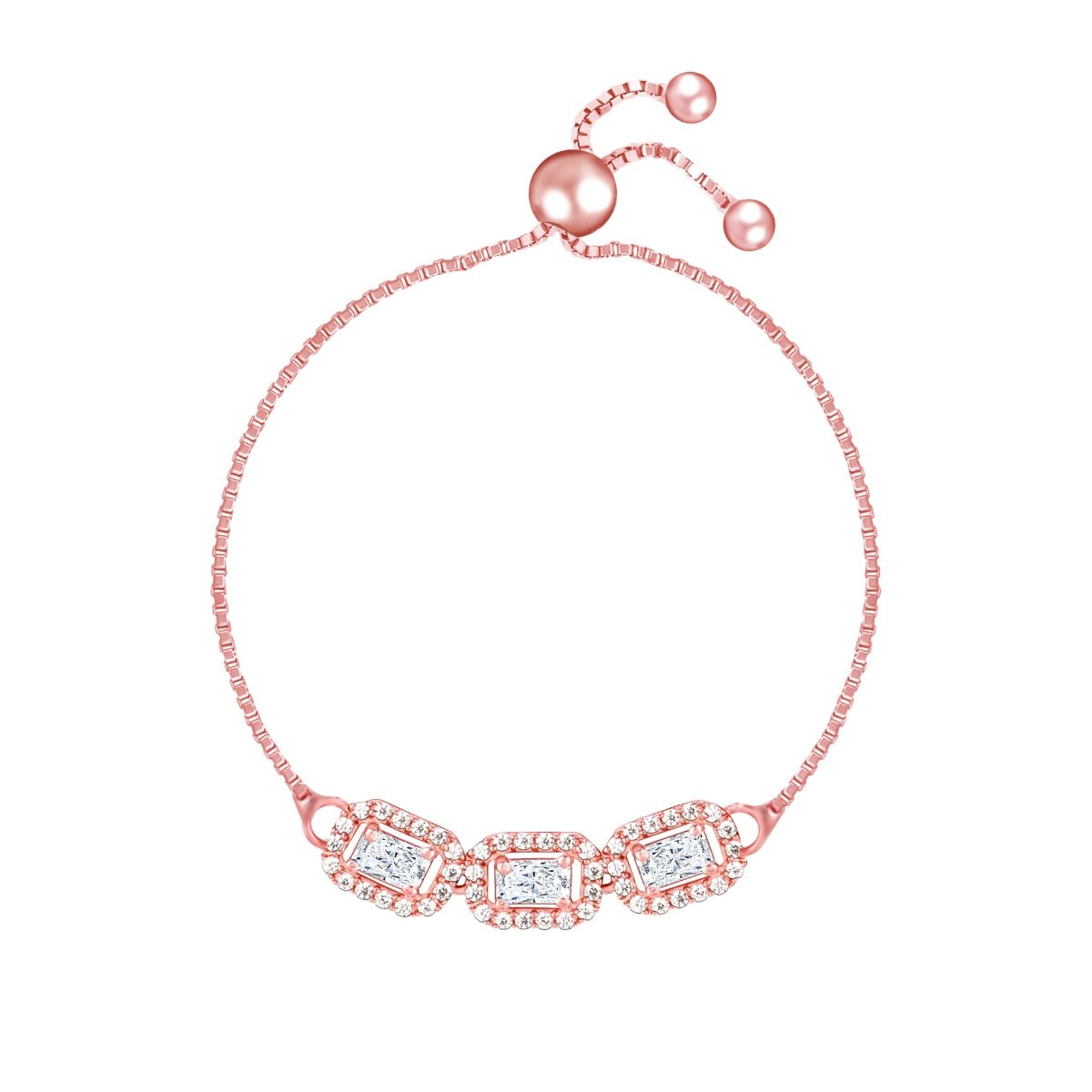Buy GIVA Sterling Silver Rose Gold Beauty Bracelet for Womens and Girls ...