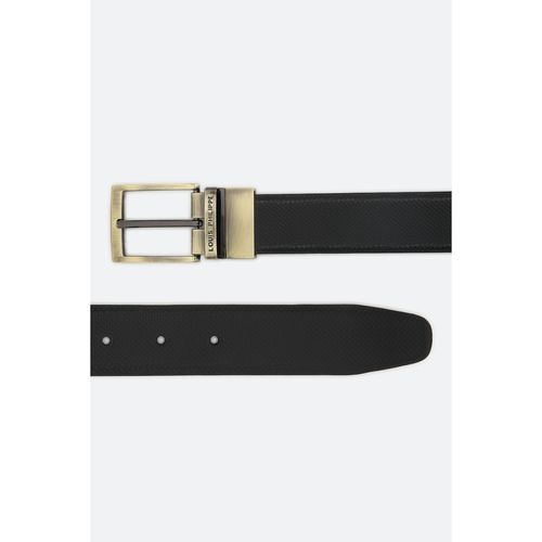 Louis Philippe Men Casual Black Genuine Leather Belt