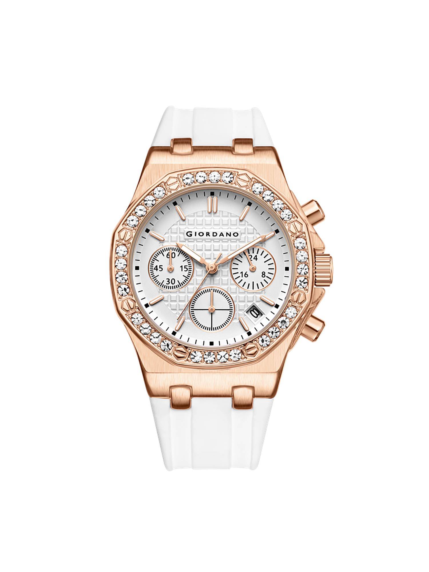 Giordano White Dial Analog Watch For Women - GZ-50154 (M)
