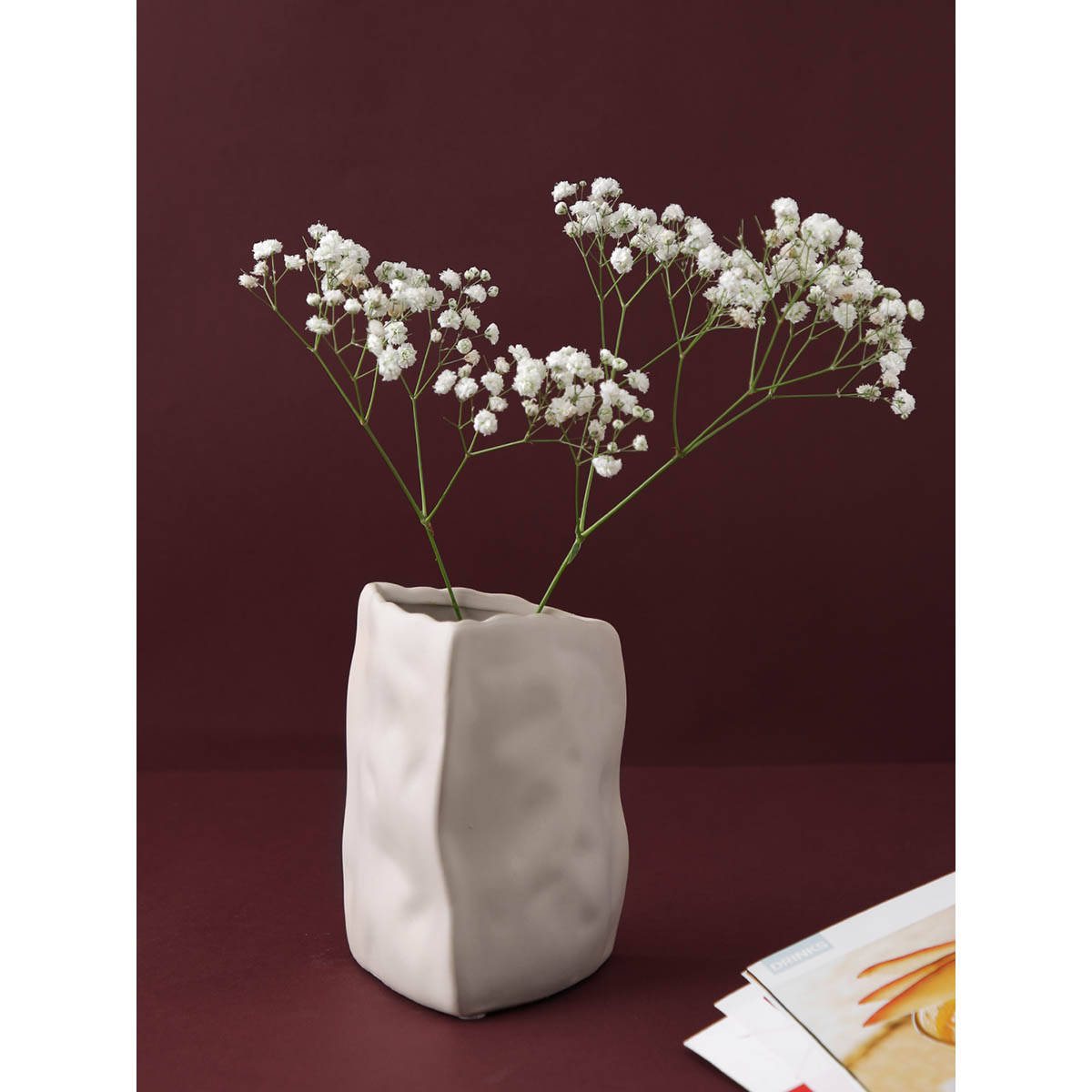 Tayhaa Wrinkled Ceramic Vase