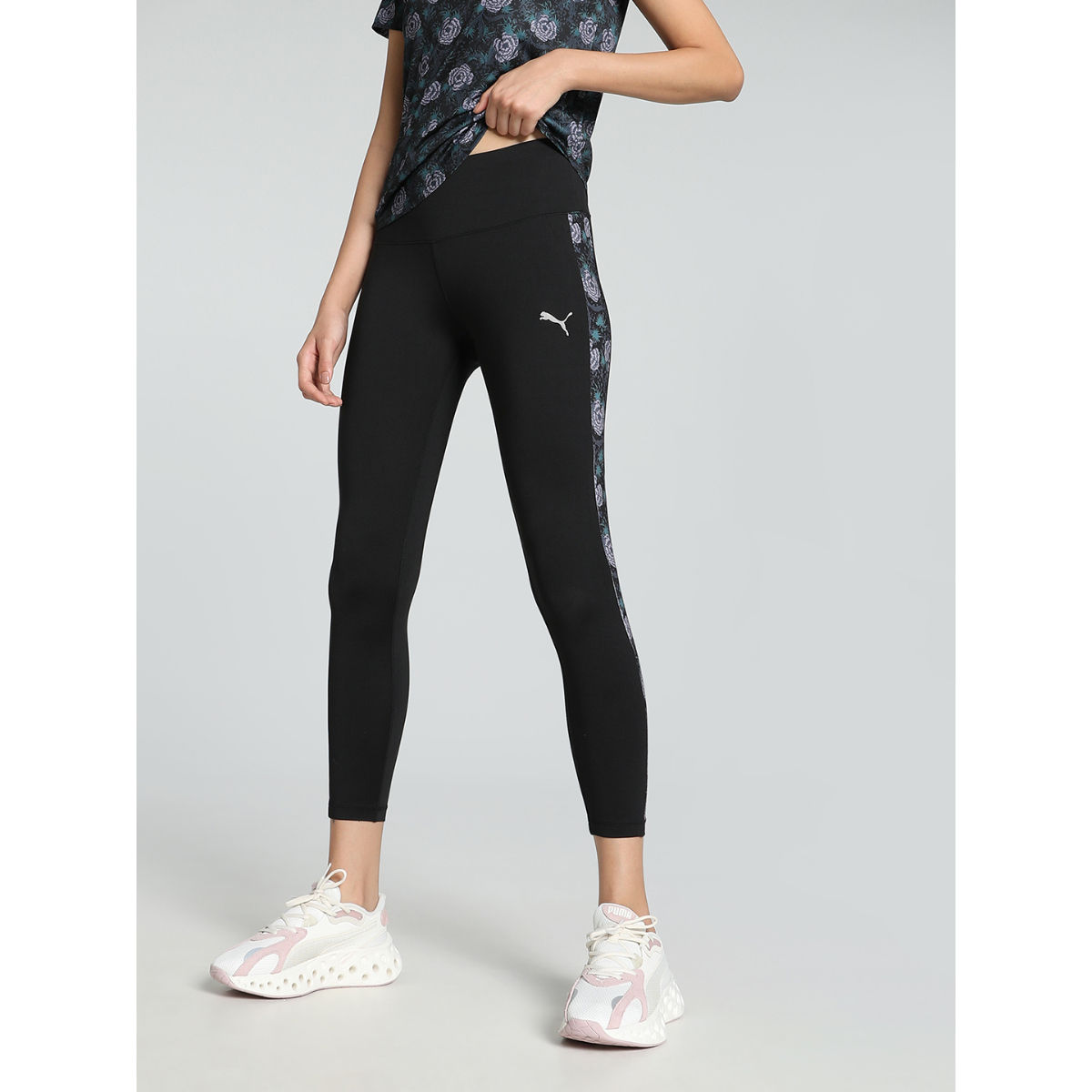Buy Puma Black Winter Blooms 7/8 Training Tights Online
