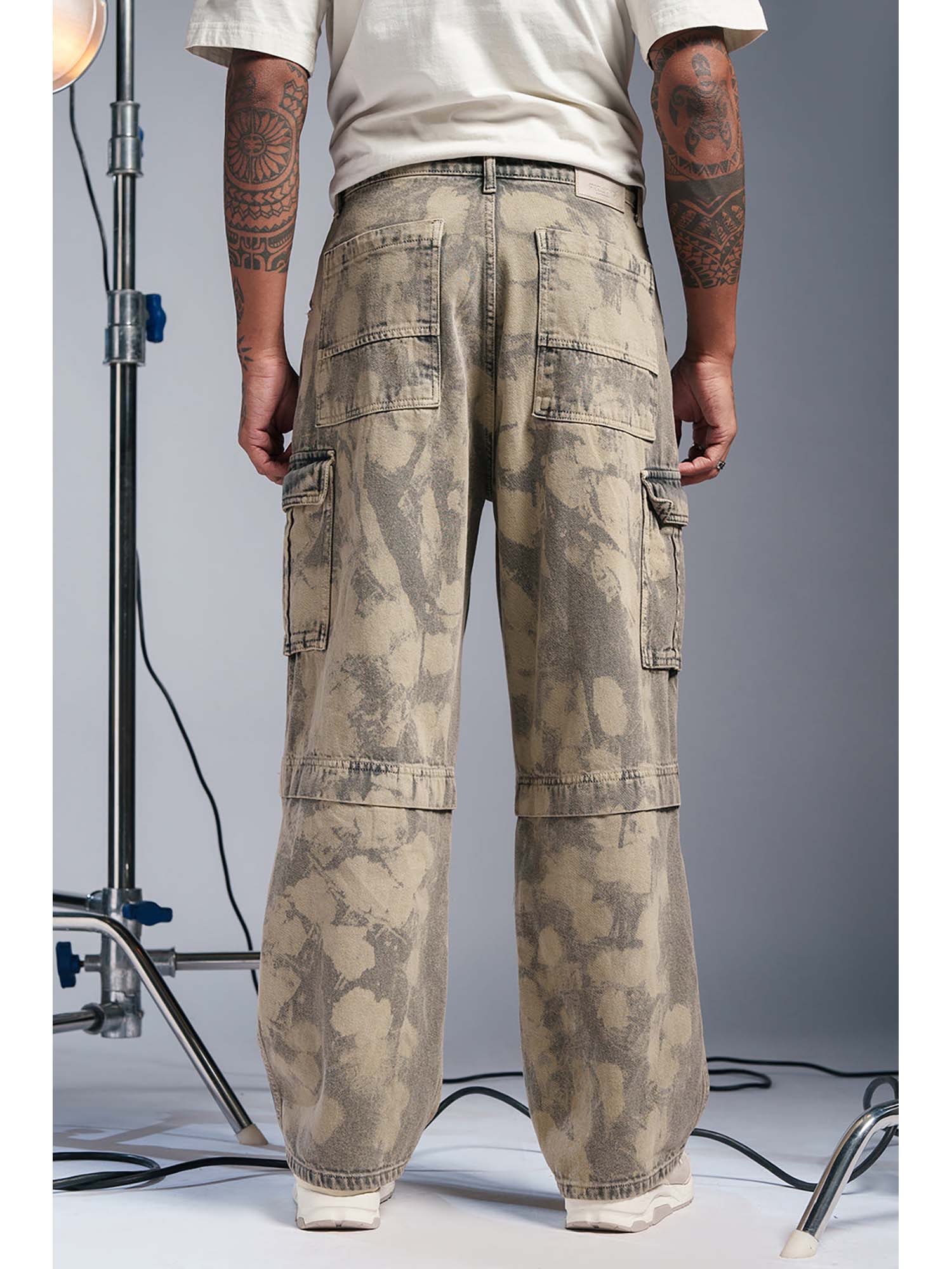 Buy FREAKINS Dune Camoclipse Baggy Fit Cargos Jeans Online