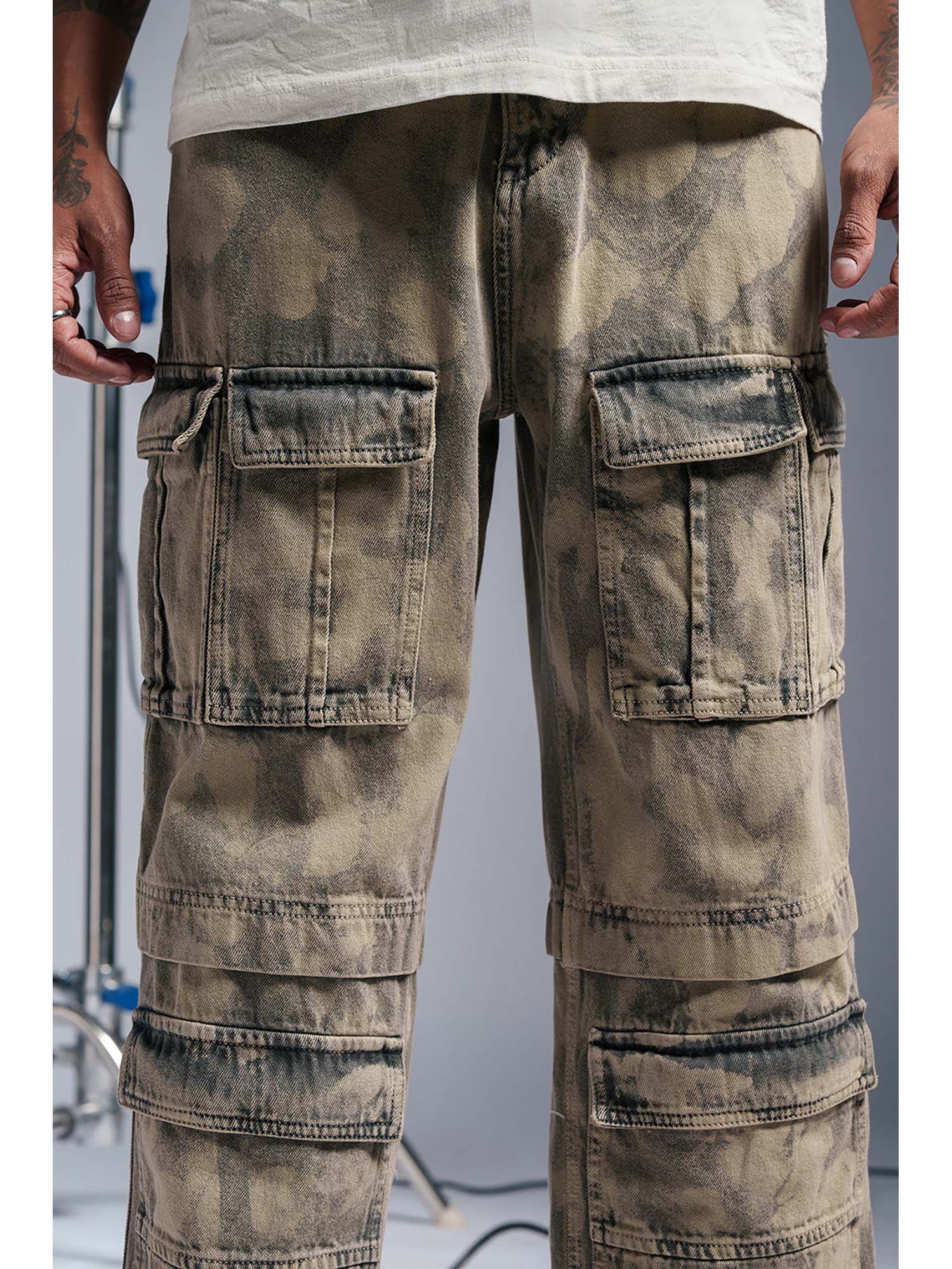 Buy FREAKINS Dune Camoclipse Baggy Fit Cargos Jeans Online