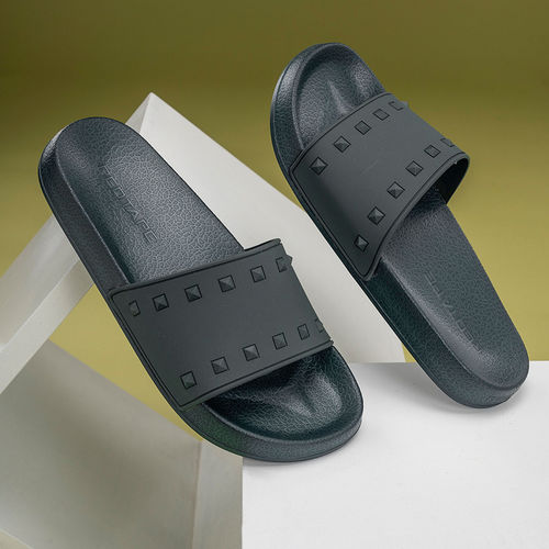 Buy Red Tape Women Solid Teal Sliders Online