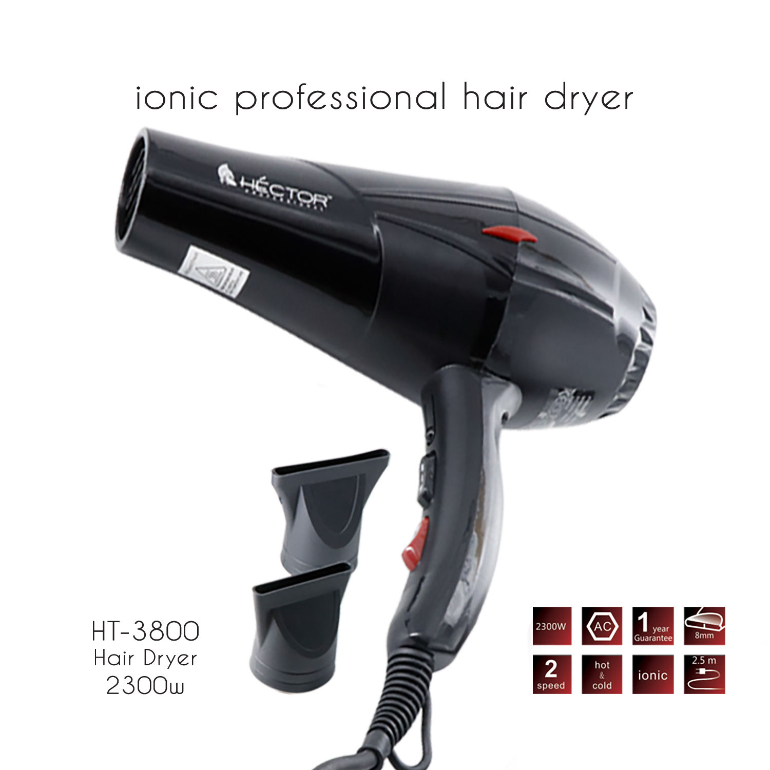 Hector Professional 2300 Watt Hair Dryer for Men and Women Buy Hector