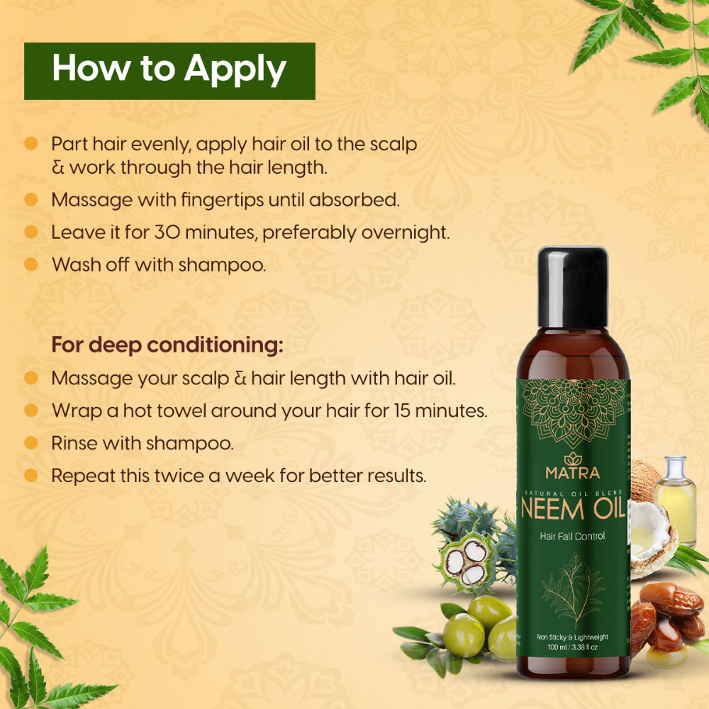 Neem oil deals good for hair