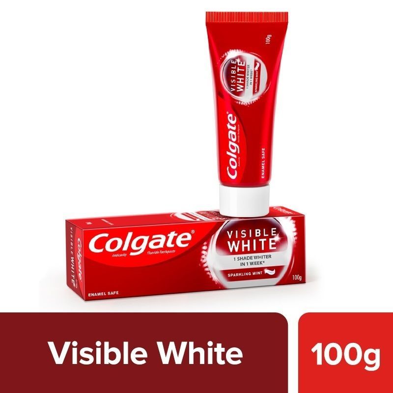Colgate Visible White Toothpaste Teeth Whitening Starts in 1 week Safe on Enamel, Stain Removal